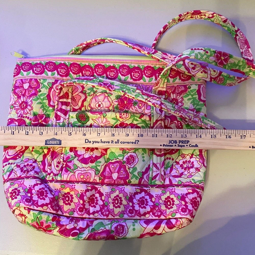 Quilted Floral Yellow & Pink Tote
